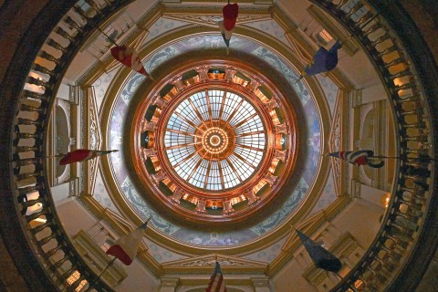 Dome in the Kansas state capitol 
