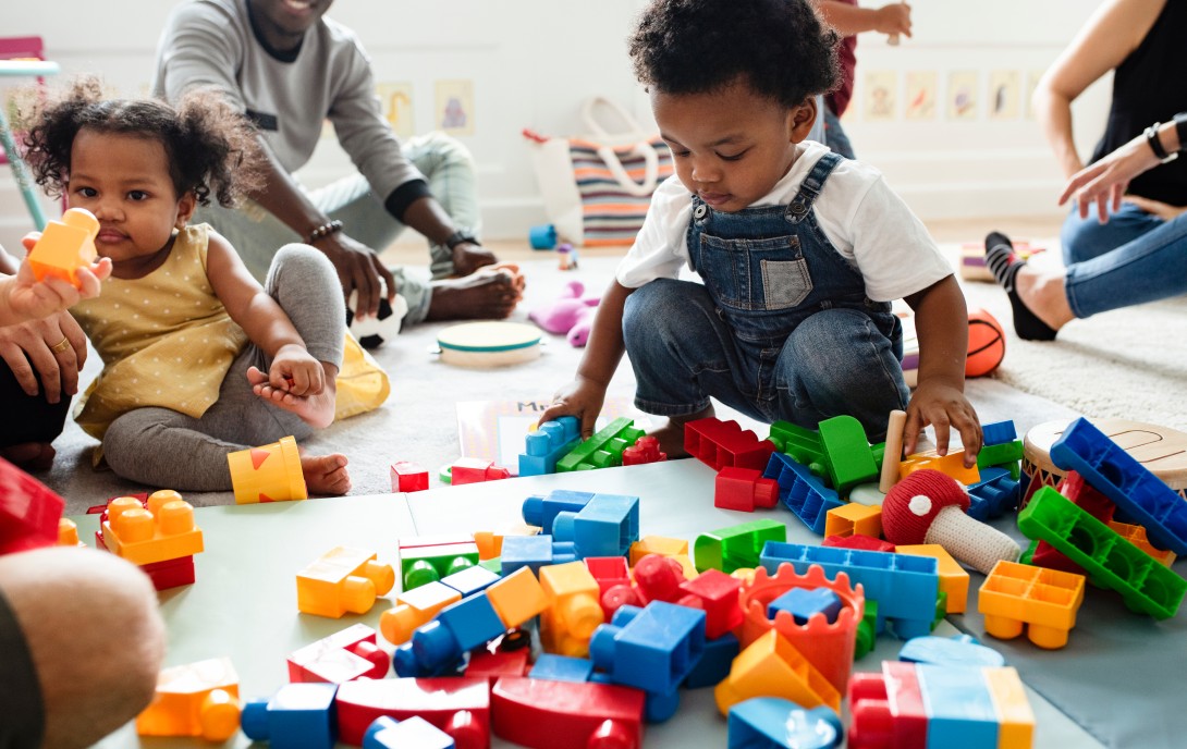 Children at a child care center playing.